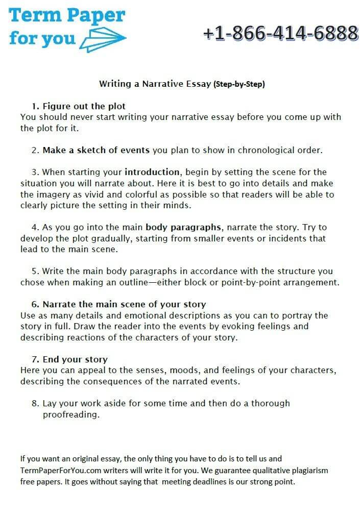 steps to writing a narrative essay